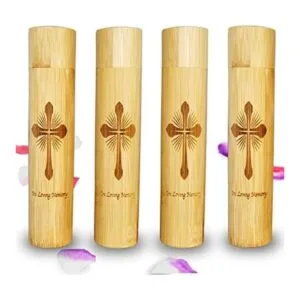 Juego de 4 tubos pequeños de urnas de dispersión de bambú_1