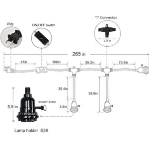 ALAISLYC Kit de 3 luces colgantes enchufables con_3