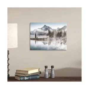 Lienzo artístico de pared de bosque de montañas paisaje_2
