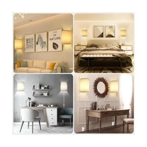 Aplique de pared enchufable juego de dos apliques de_5