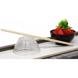 CMJJ Paquete de 50 cuencos de plástico negros de estilo_4