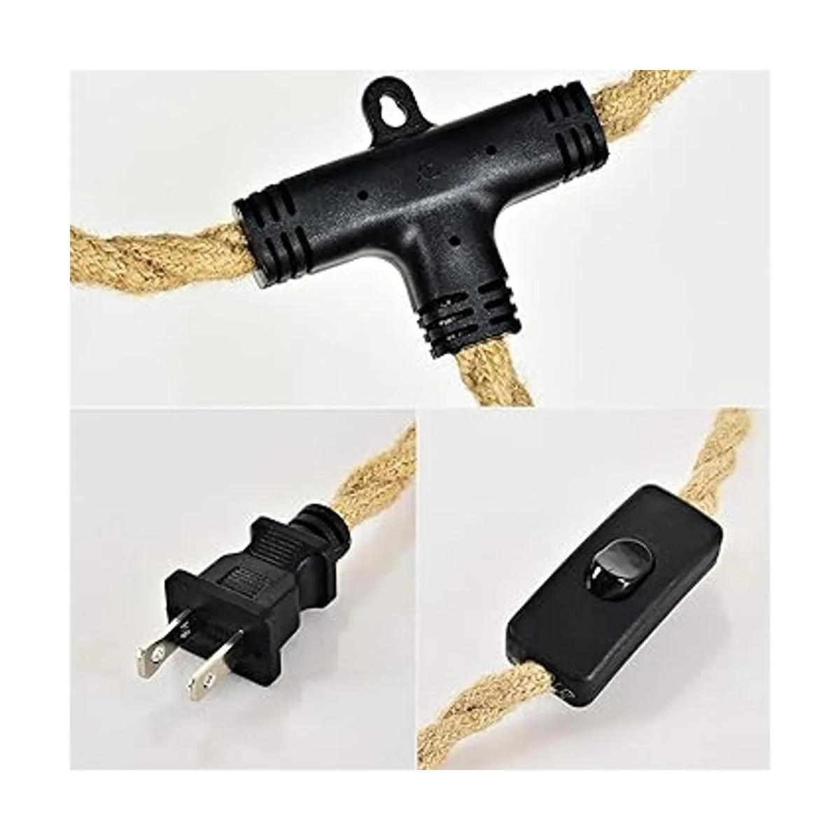 ALAISLYC Kit de 3 luces colgantes enchufables con_4