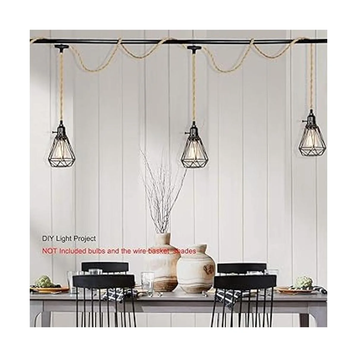 ALAISLYC Kit de 3 luces colgantes enchufables con_2