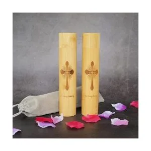 Juego de 4 tubos pequeños de urnas de dispersión de bambú_4