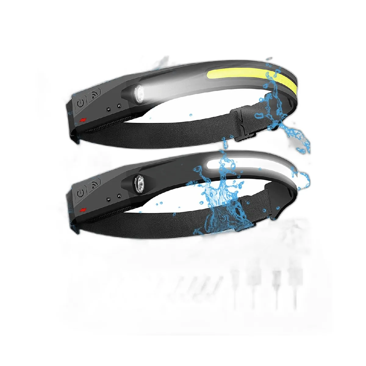 Paquete de 2 faros recargable y brillante de 230 de haz_1