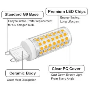 Yosenmi Bombilla LED G9 regulable de 5 W equivalente a_2
