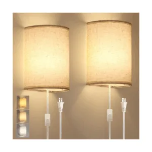 Aplique de pared enchufable juego de dos apliques de_1