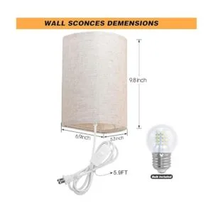 Aplique de pared enchufable juego de dos apliques de_3