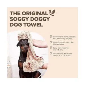 Soggy Doggy Super Shammy Toalla de perro de microfibra_5