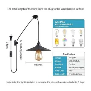 MA6006 Lámpara colgante con cable de enchufe_2