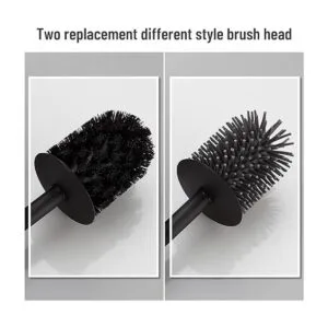 BVL Escobilla de inodoro y soporte para inodoro negro para_3