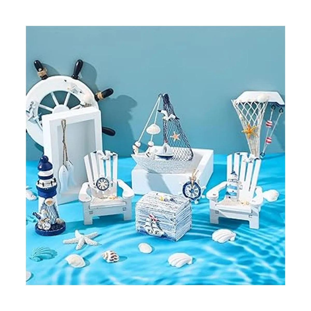 7 piezas Adirondack silla de playa caja de madera para_2