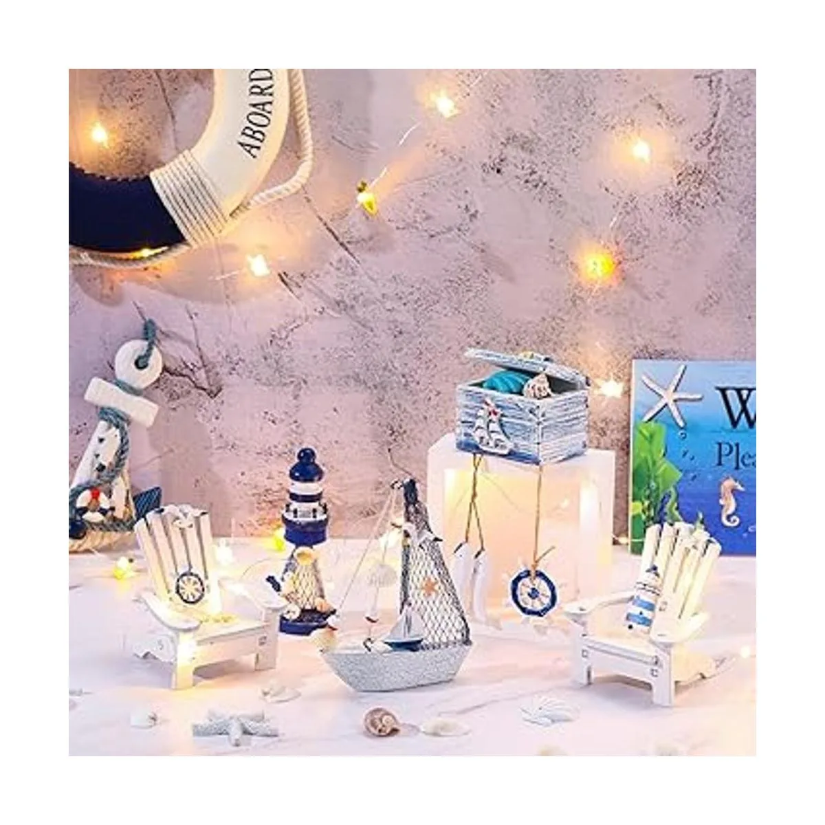 7 piezas Adirondack silla de playa caja de madera para_4