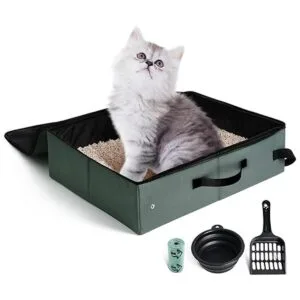 LIOOPET Caja de arena portátil con tapa caja de arena de_1