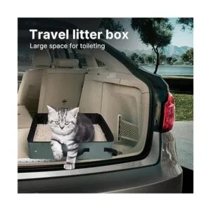 LIOOPET Caja de arena portátil con tapa caja de arena de_3