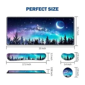 AIMSA Juego de alfombrilla de mouse grande para juegos_7