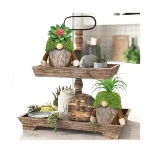 Gnomos suculentas plantas verdes gnomos suecos de felpa_5