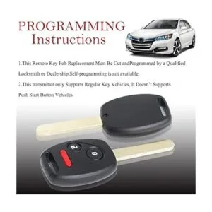 Llavero de repuesto remoto compatible con Honda Pilot_3