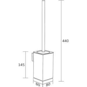 BVL Escobilla de inodoro y soporte para inodoro negro para_7