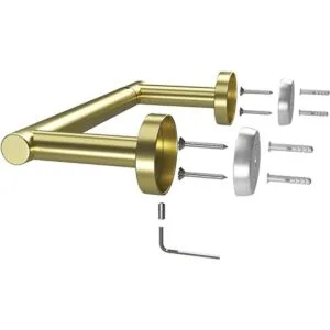 POKIM Soporte de papel higiénico dorado Mango flexible_7