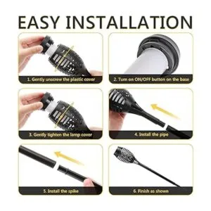 Luces solares de llama Luces solares para exteriores con_6