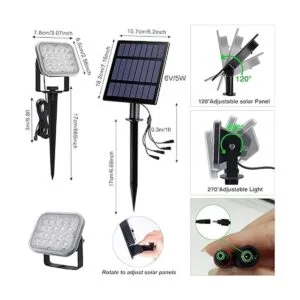 CREPOW Luces solares para exteriores 20 focos LED solares_6