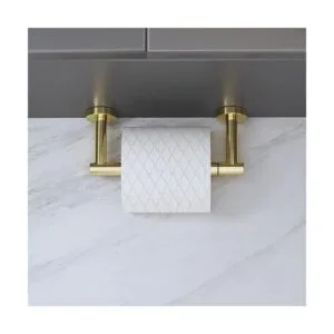 POKIM Soporte de papel higiénico dorado Mango flexible_3