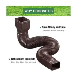 YOTODY Paquete de 2 extensiones de canalón de lluvia_3