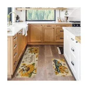 Hexagram Juego de 2 alfombras y tapetes de cocina con_6