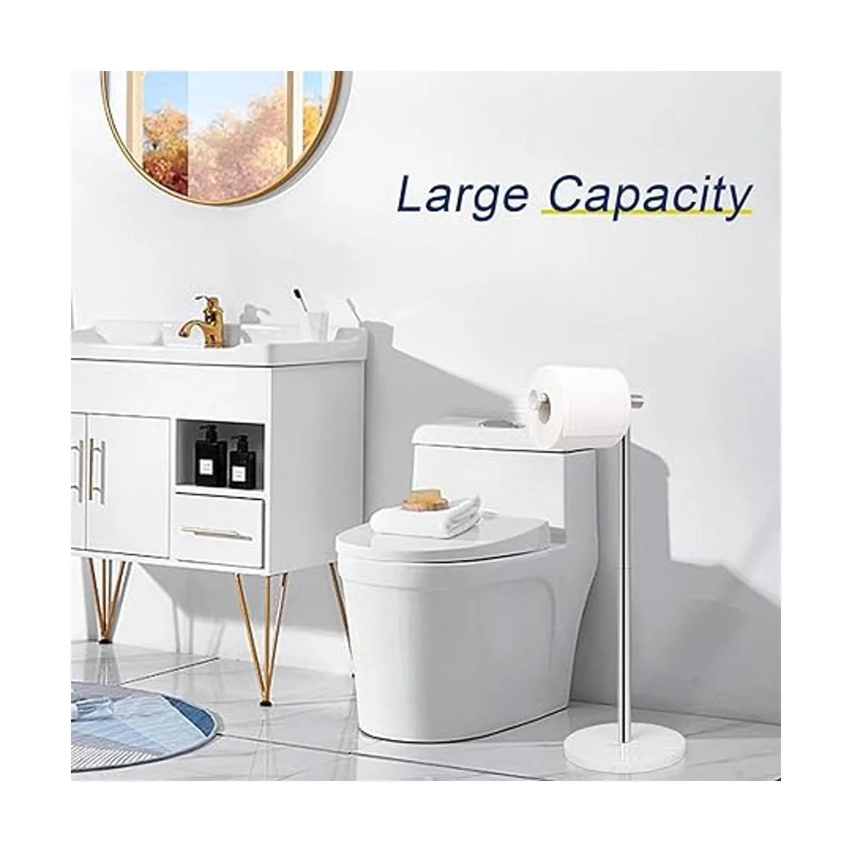 NearMoon Soporte para papel higiénico de baño moderno_3