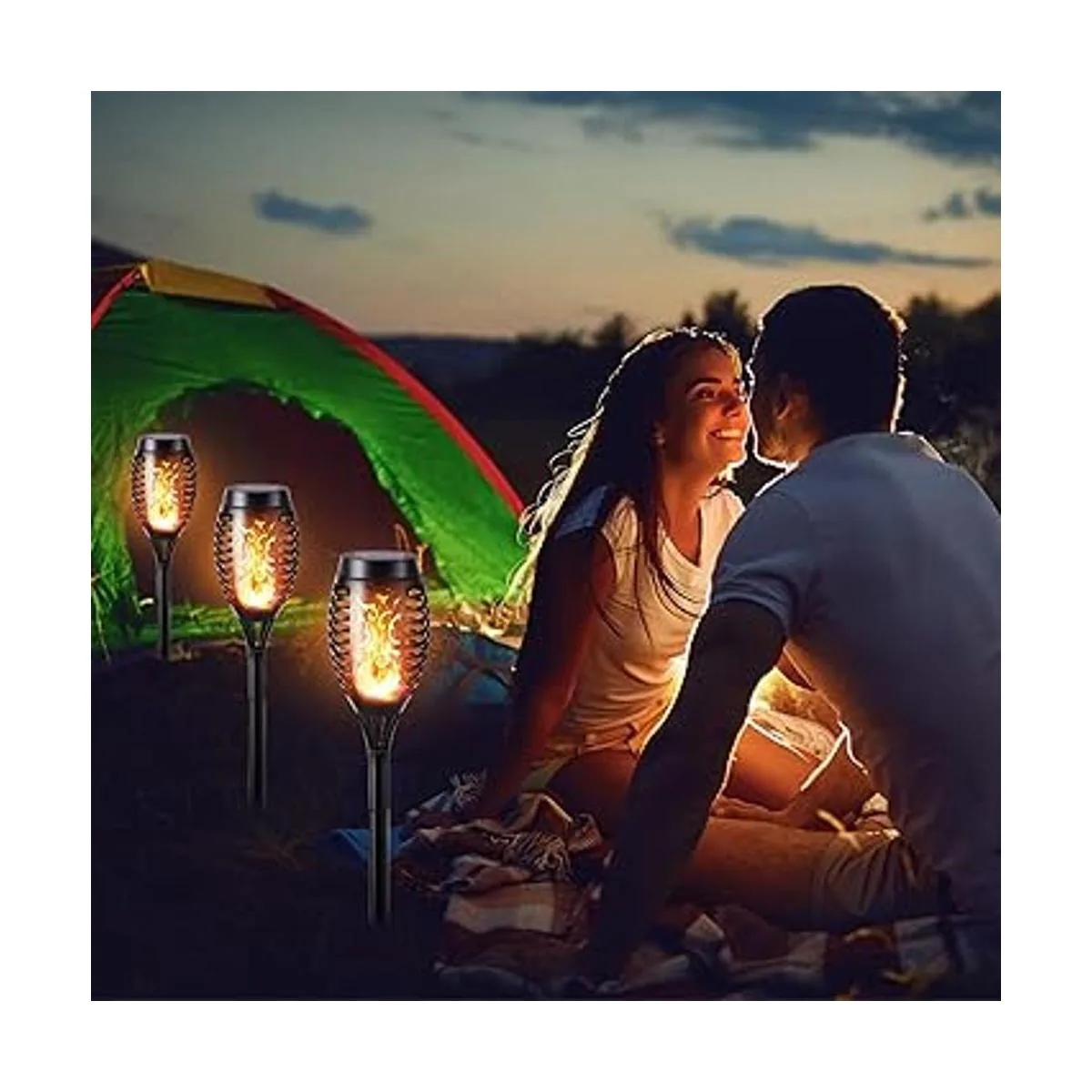 Luces solares de llama Luces solares para exteriores con_4