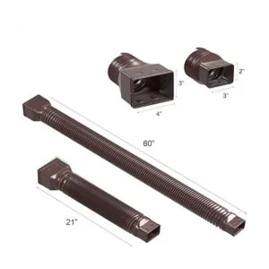 YOTODY Paquete de 2 extensiones de canalón de lluvia_2