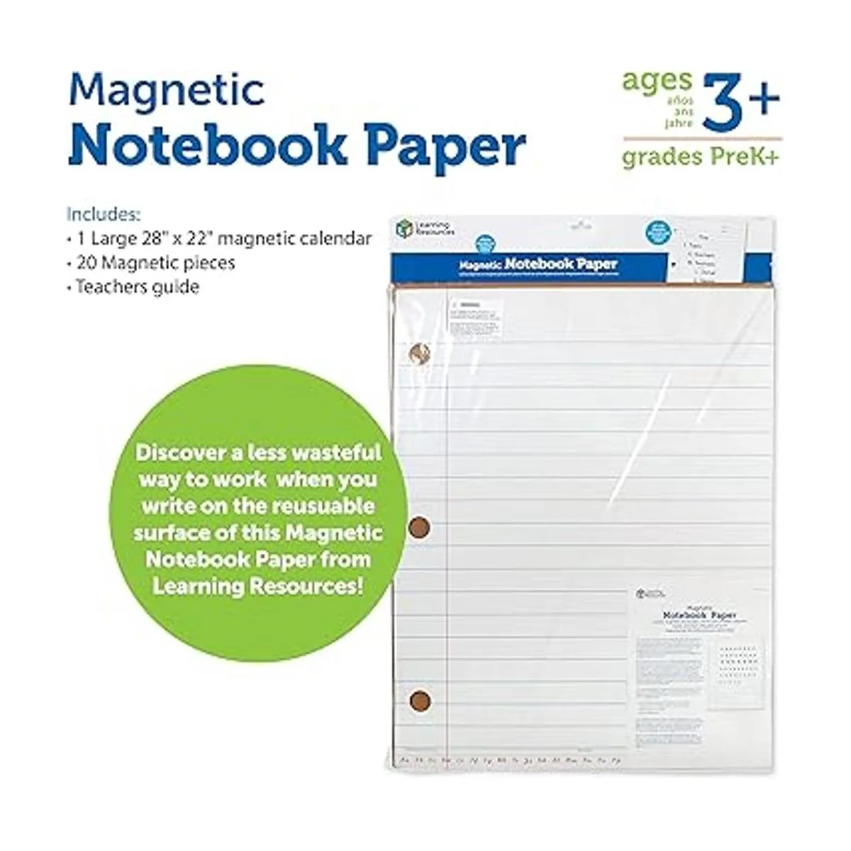Learning Resources Papel de cuaderno magnético de tamaño_5