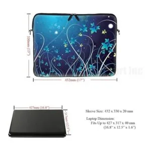 Funda de neopreno para portátil con asa oculta y correa de_3