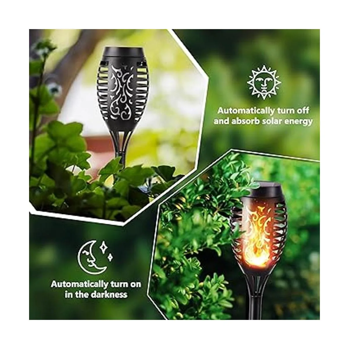 Luces solares de llama Luces solares para exteriores con_3
