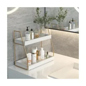 ZGO Organizador de encimera de baño de 2 niveles_2