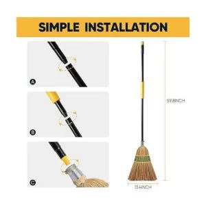 Yocada Escoba de maíz de alta resistencia para interiores_3