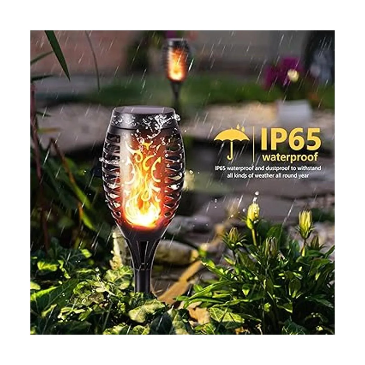 Luces solares de llama Luces solares para exteriores con_2