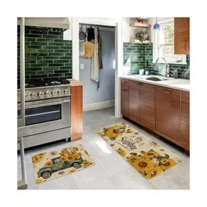 Hexagram Juego de 2 alfombras y tapetes de cocina con_2