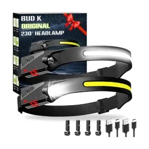 Paquete de 2 faros delanteros LED recargables con_1