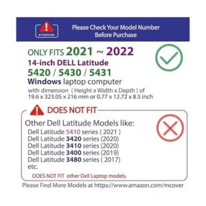 mCover Funda compatible con Dell Latitude 5420 5430 5431_3