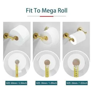 POKIM Soporte de papel higiénico dorado Mango flexible_5