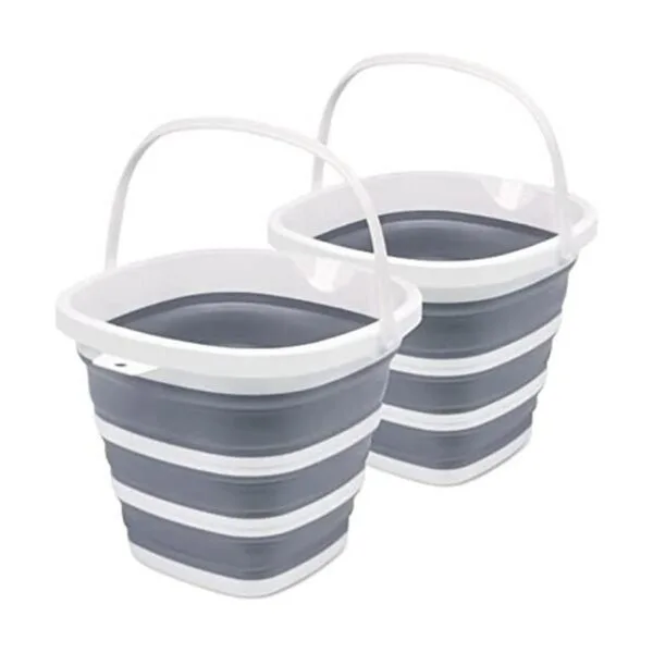 Goderewild Paquete de 2 cubos de agua plegables de 2.6_1