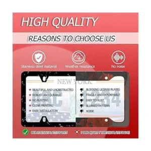 2 unidades de marcos de matrícula de la bandera de_2