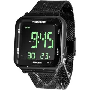Reloj digital sumergible impermeable de 10 ATM con correa_1