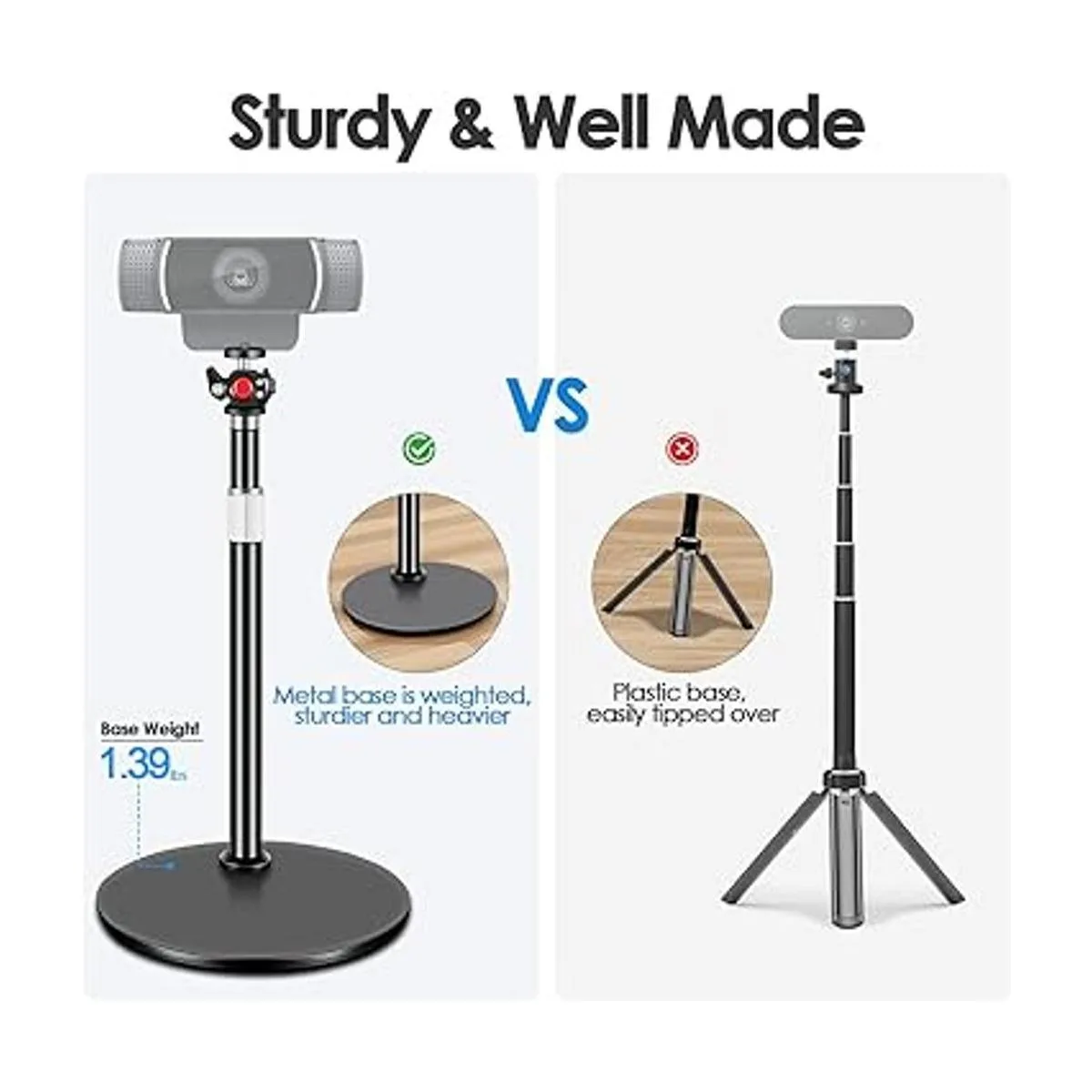 Nycetek Soporte de trípode de cámara web para escritorio_3