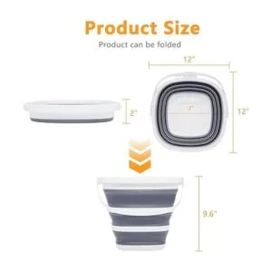 Goderewild Paquete de 2 cubos de agua plegables de 2.6_2