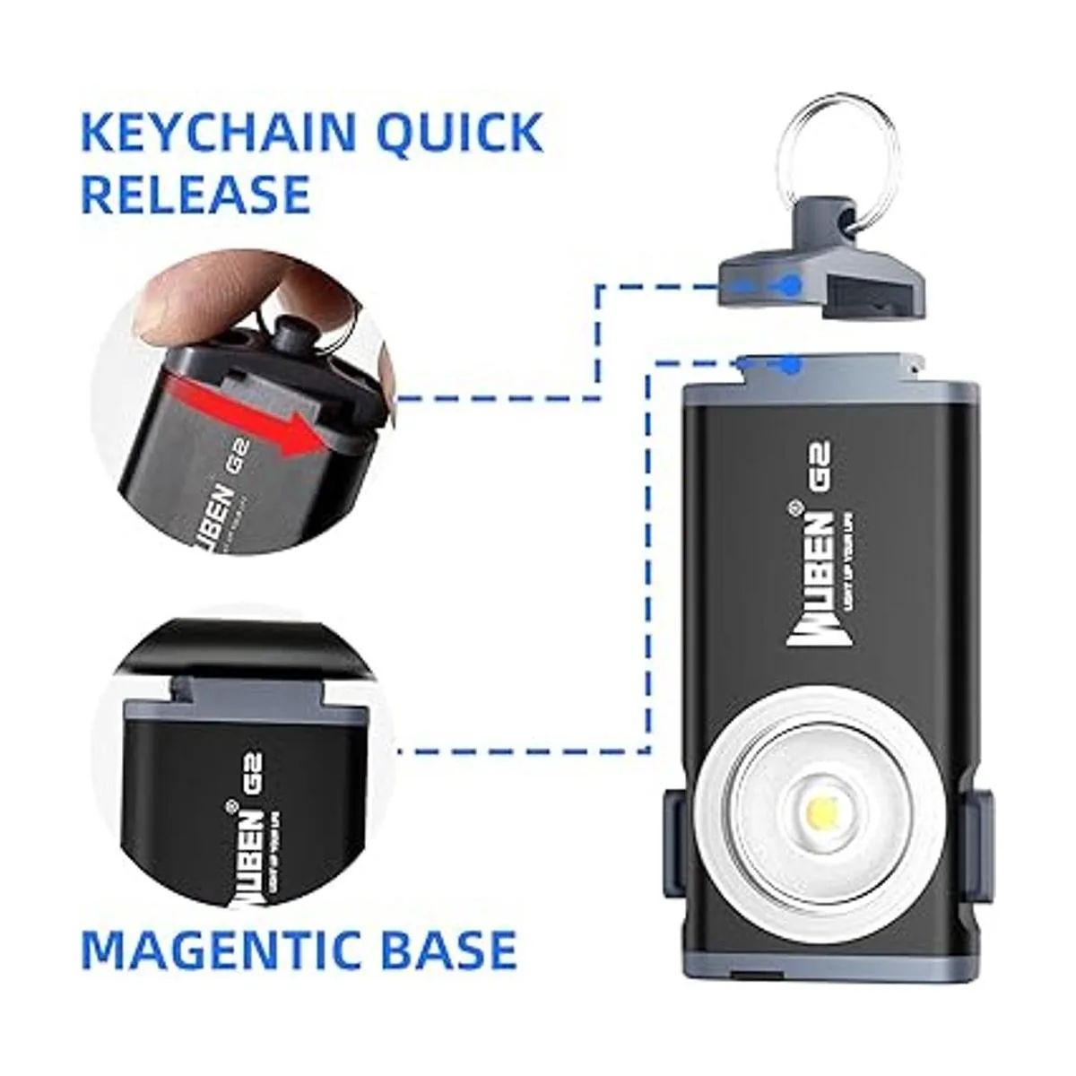 WUBEN Mini llavero G2 linterna de bolsillo recargable de_4