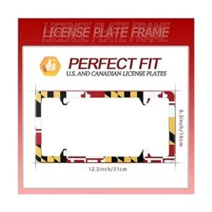 2 unidades de marcos de matrícula de la bandera de_3