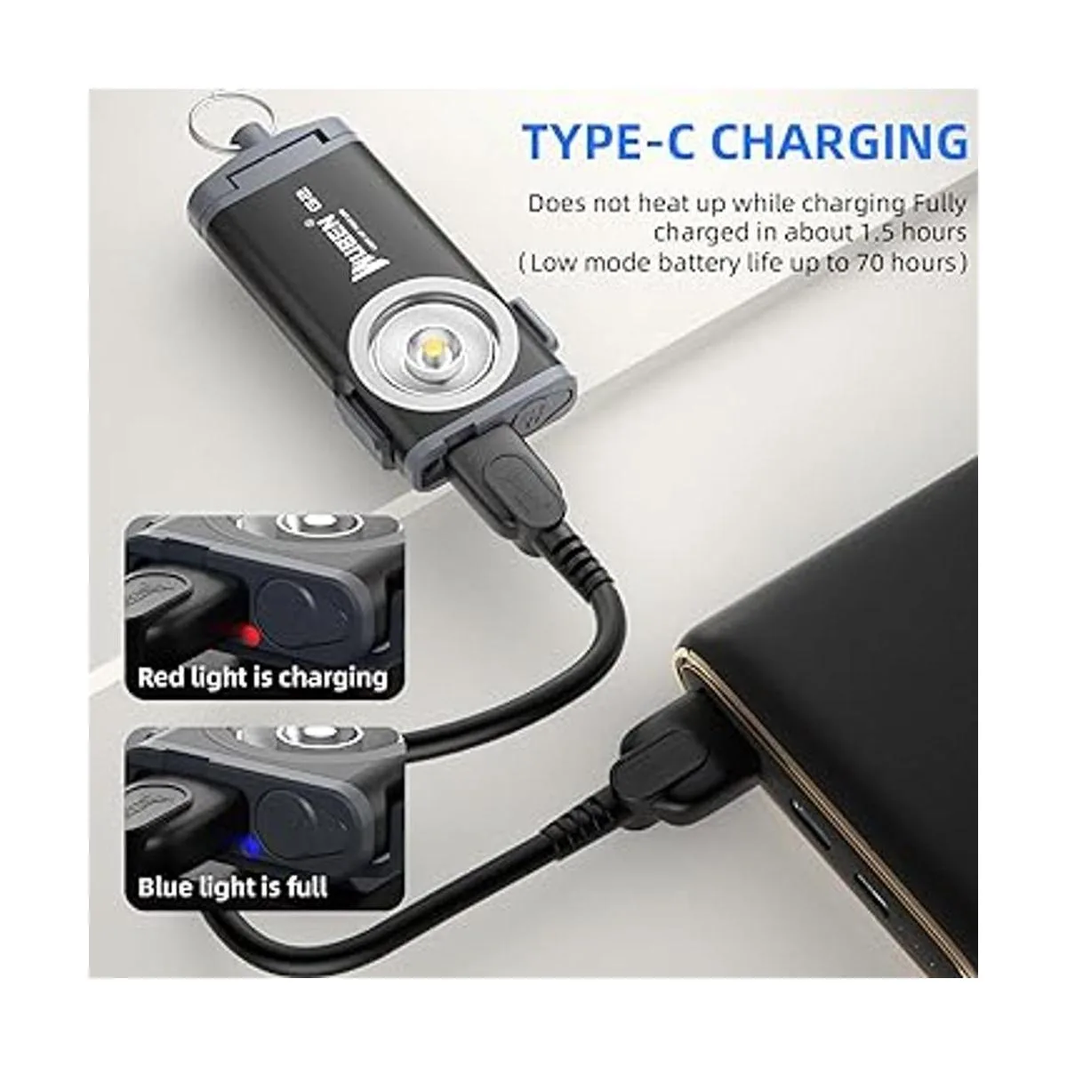 WUBEN Mini llavero G2 linterna de bolsillo recargable de_5